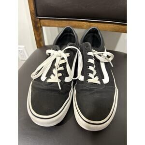 Vans Old Skool Women's 10 Lace Up Sneaker Shoes Low Top Black & White